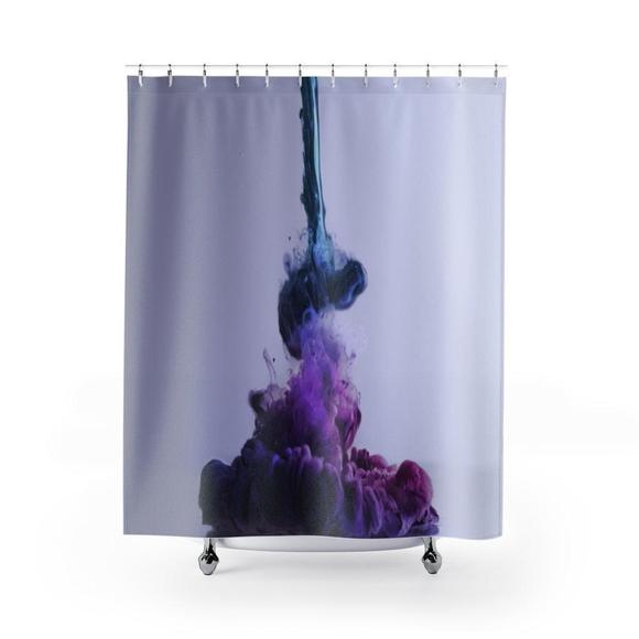 Colorful Ink Explosion Stylish Design 71" x 74" Elegant Waterproof Shower Curtai - Picture 2 of 3